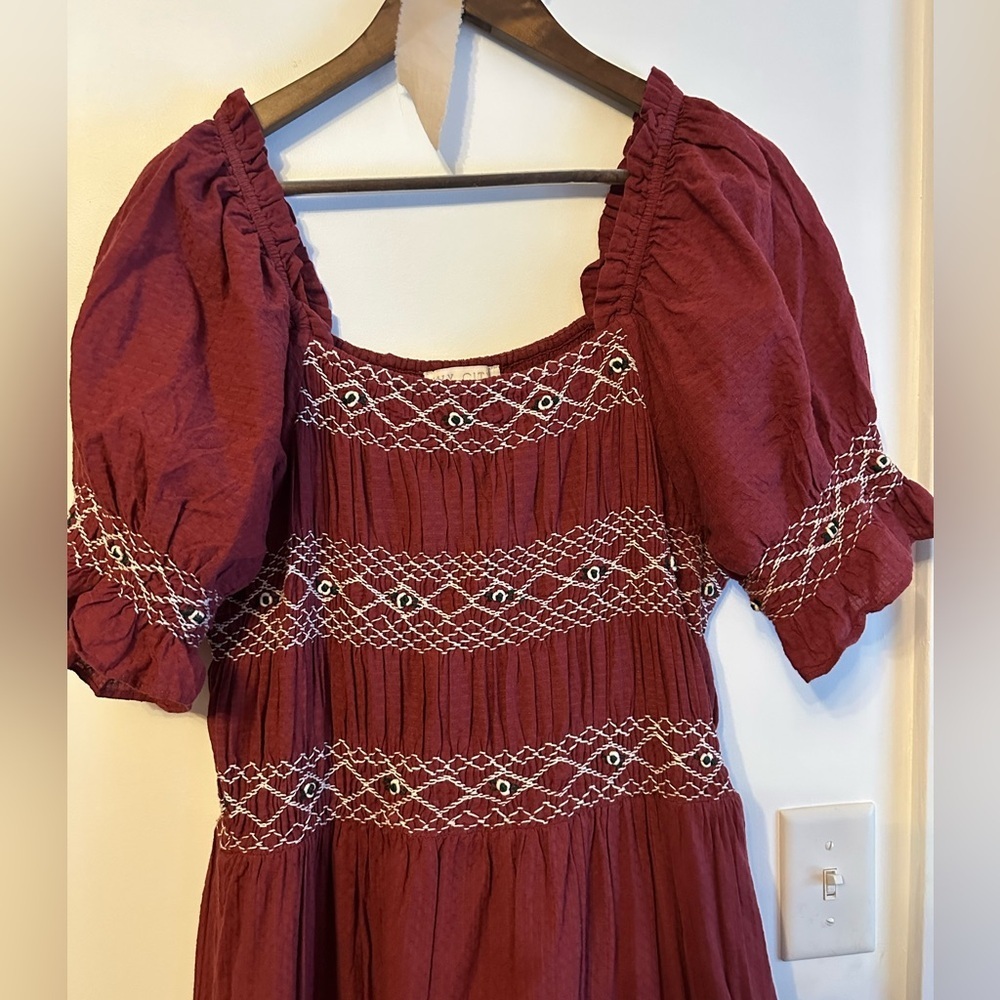 IVY CITY Deep Red Liesl Dress women’s size XL - Picture 4 of 6